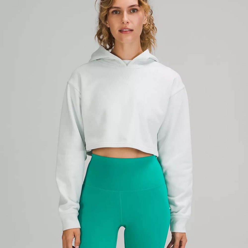 Lululemon All Yours Cropped Hoodie in Ocean Air